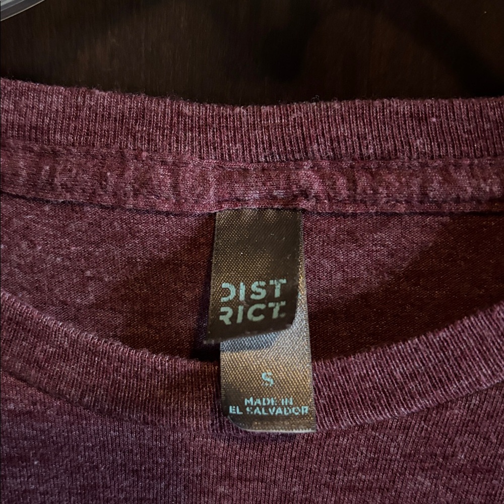 District Burgundy Wine womens t shirt - Picture 2 of 2